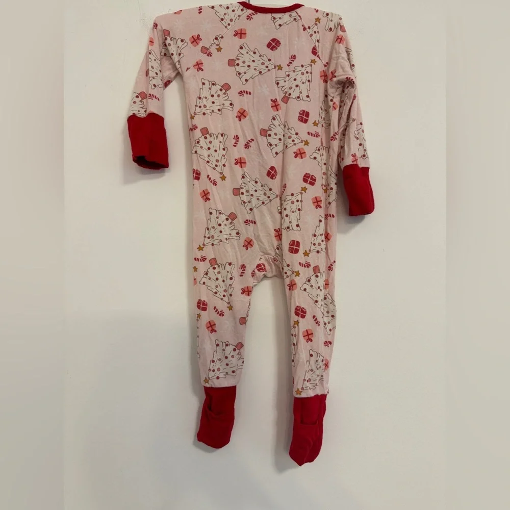 Caden Lane Pink and Red Holiday Footies Pajamas